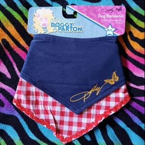 💙❤️ Doggy Parton Dog Bandana Pet Medium Large Dolly Western Denim